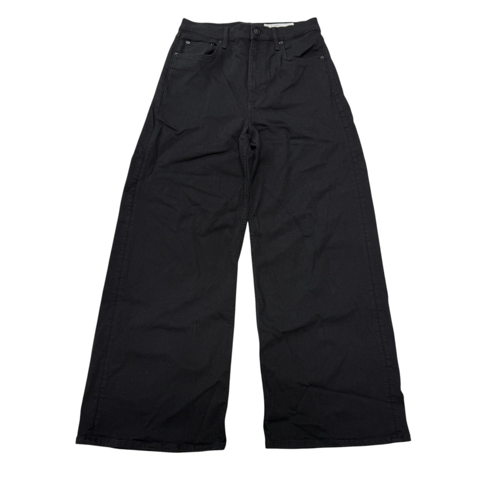 Rag & Bone Sofie High-Rise Ankle Ultra Wide Leg Jeans Black Womens 30 x 29